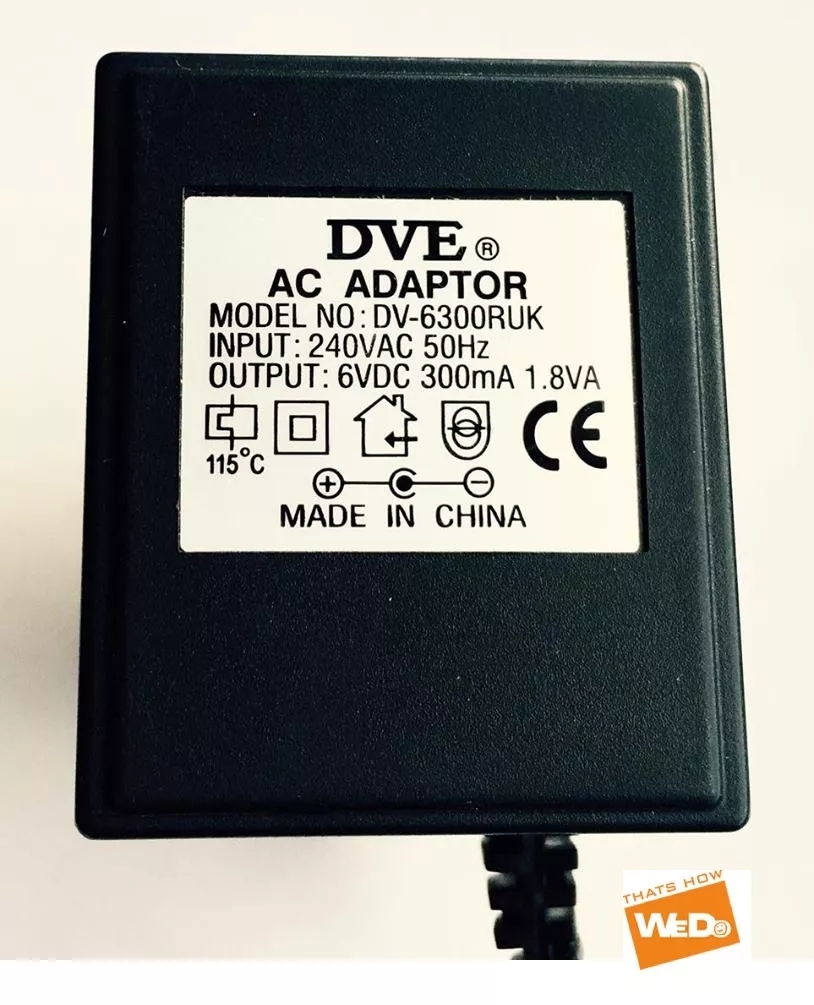 *Brand NEW*GENUINE ORIGINAL DVE DV-6300RUK 6VDC 300mA 1.8VA AC ADAPTER POWER SUPPLY
